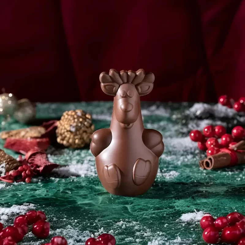 AARAYA Christmas moose chocolate figurine handcrafted luxury festive chocolate