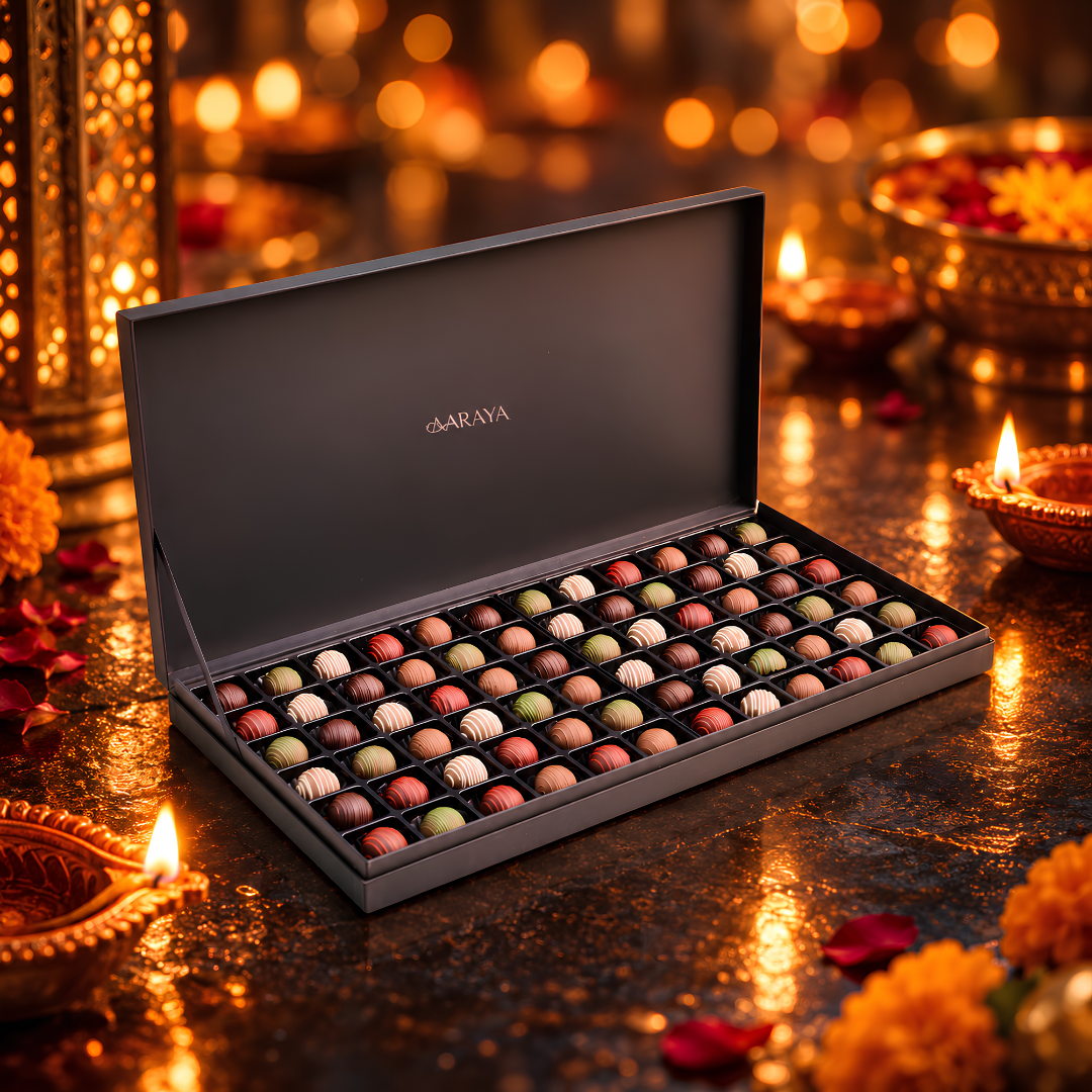 AARAYA Luxury Diwali Truffle Chocolate Collection with 72 filled truffles