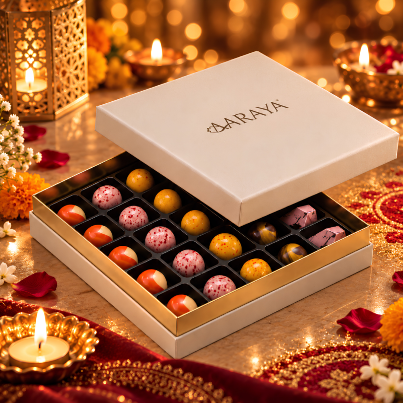 AARAYA Premium Fruity Chocolate Collection with assorted fruit-filled chocolates