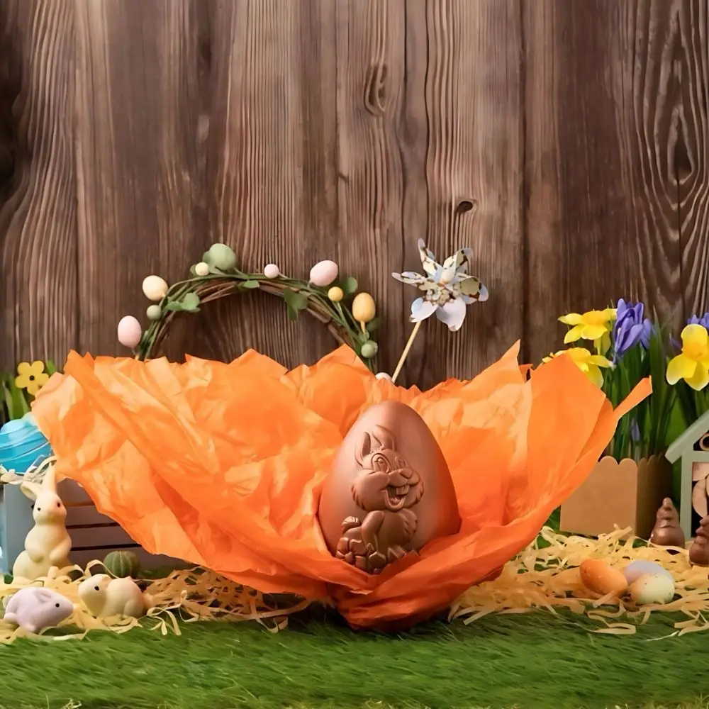 AARAYA® Bunny Luxe Easter Chocolate 15 CM – a handcrafted premium couverture chocolate bunny with a smooth, velvety finish, perfect for luxury Easter gifting and festive celebrations.