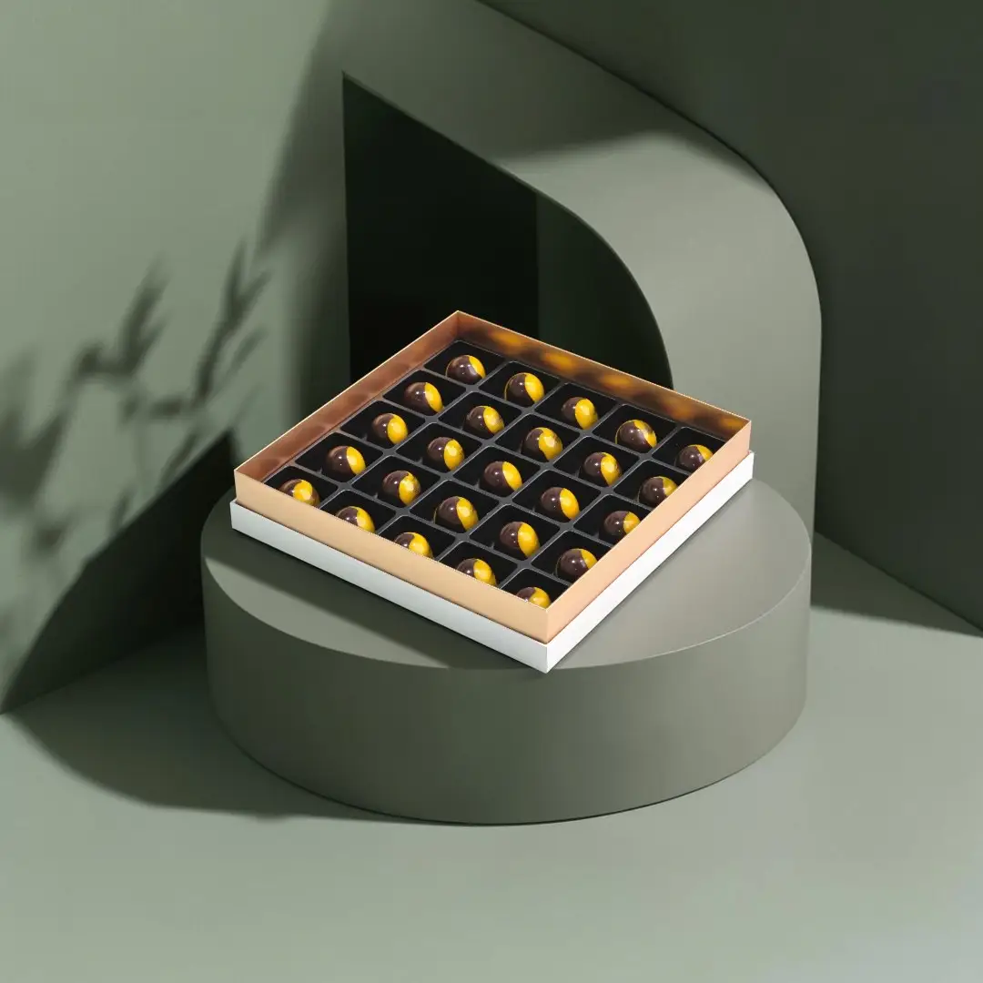 Passion fruit luxury chocolate box 25 pcs premium gift packaging elegant design